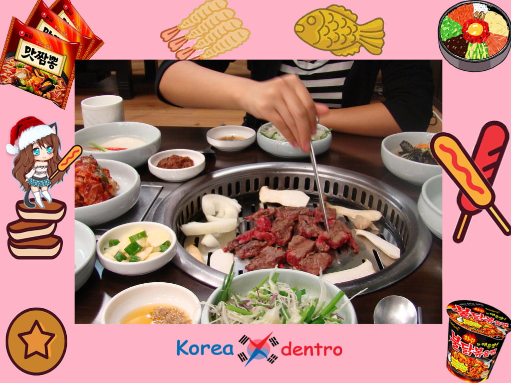 modales en la mesa coreana